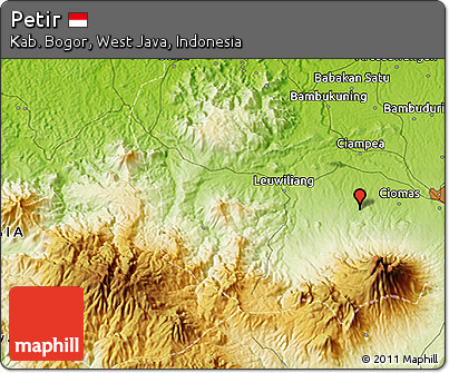 Physical 3D Map of Petir
