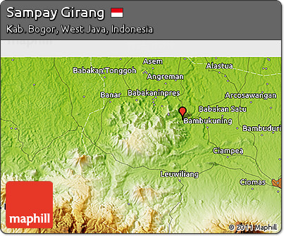 Physical 3D Map of Sampay Girang