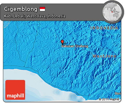 Political 3D Map of Cigemblong