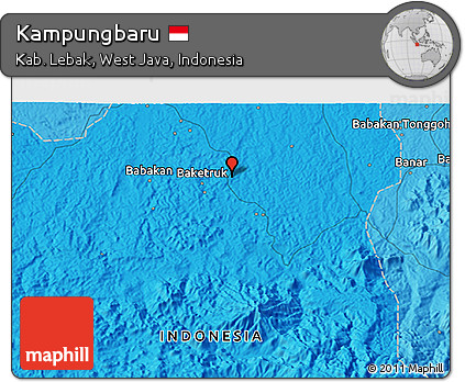 Political 3D Map of Kampungbaru