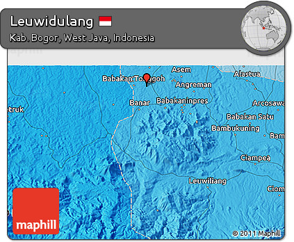 Political 3D Map of Leuwidulang