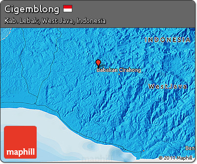 Political 3D Map of Cigemblong