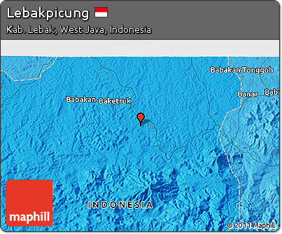 Political 3D Map of Lebakpicung