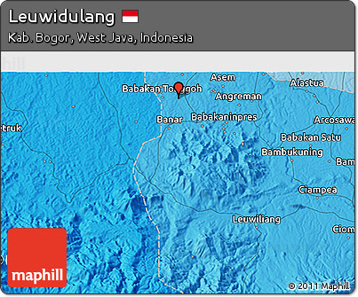 Political 3D Map of Leuwidulang