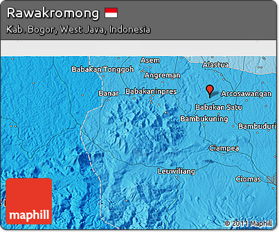 Political 3D Map of Rawakromong