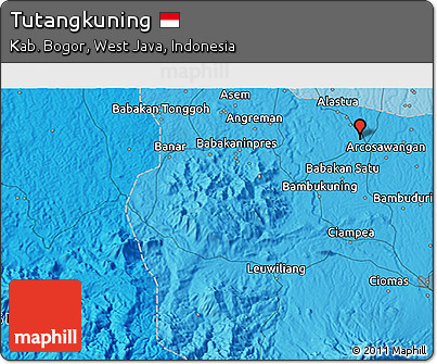 Political 3D Map of Tutangkuning