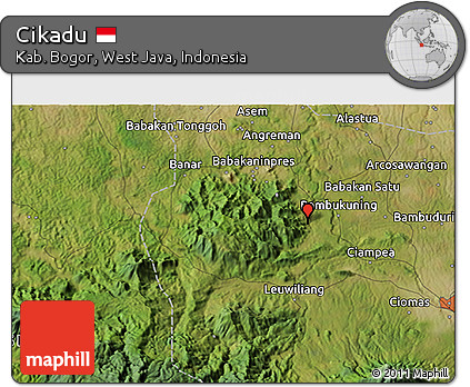 Satellite 3D Map of Cikadu