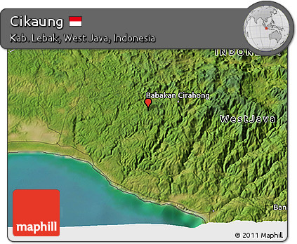 Satellite 3D Map of Cikaung