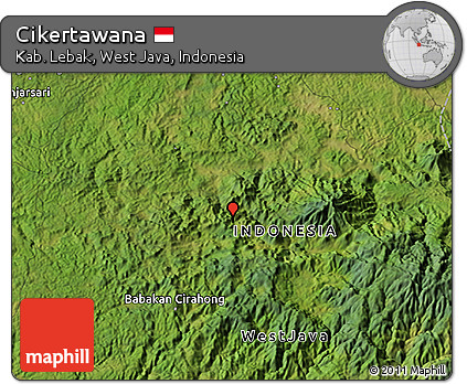 Satellite 3D Map of Cikertawana