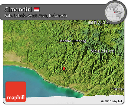 Satellite 3D Map of Cimandiri