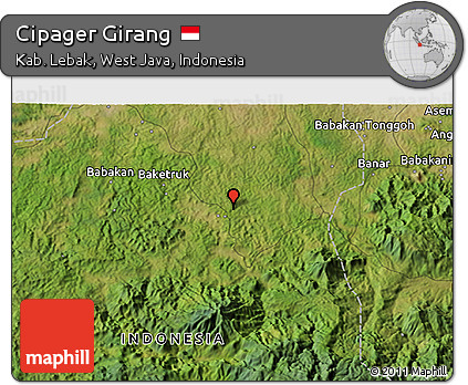 Satellite 3D Map of Cipager Girang