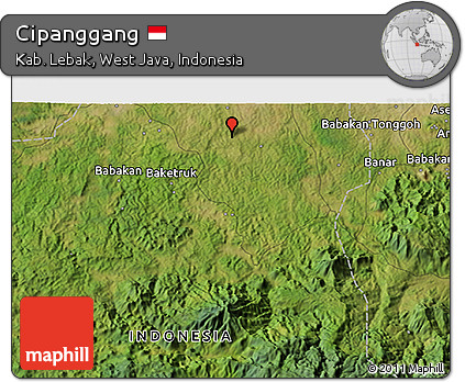 Satellite 3D Map of Cipanggang