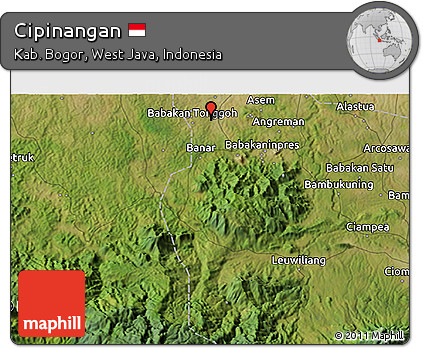 Satellite 3D Map of Cipinangan