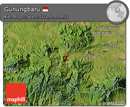 Satellite 3D Map of Gunungbaru