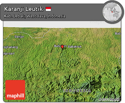 Satellite 3D Map of Karanji Leutik