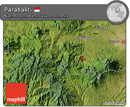 Satellite 3D Map of Parabakti