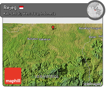 Satellite 3D Map of Rejeg