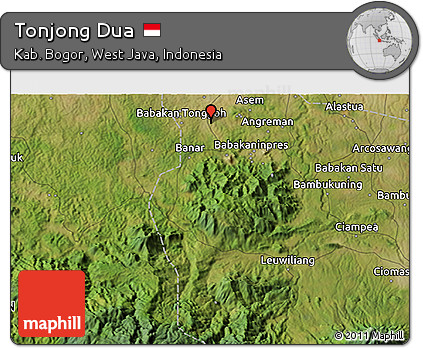 Satellite 3D Map of Tonjong Dua