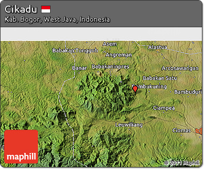Satellite 3D Map of Cikadu