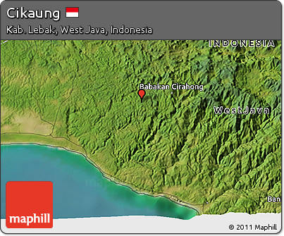 Satellite 3D Map of Cikaung
