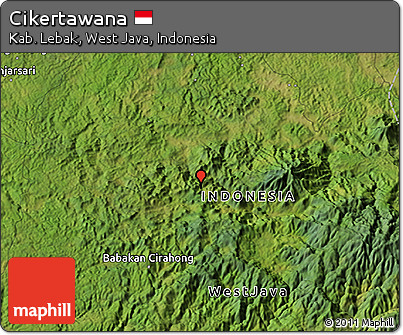 Satellite 3D Map of Cikertawana