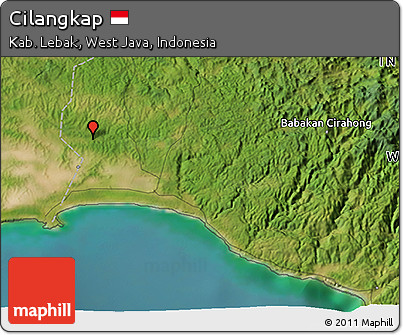 Satellite 3D Map of Cilangkap