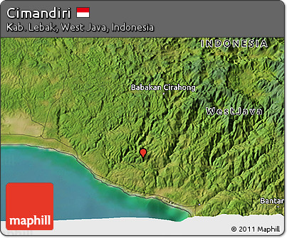 Satellite 3D Map of Cimandiri