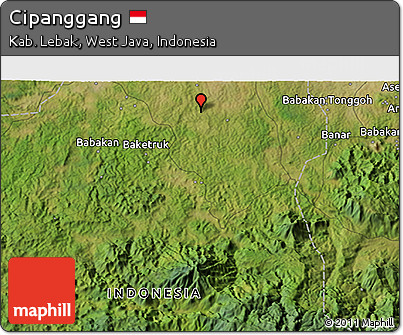 Satellite 3D Map of Cipanggang