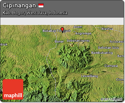 Satellite 3D Map of Cipinangan