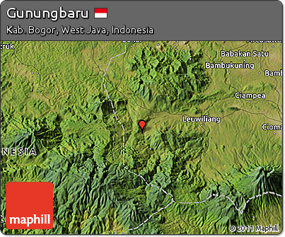 Satellite 3D Map of Gunungbaru