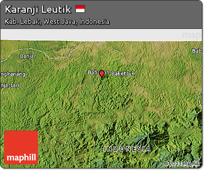 Satellite 3D Map of Karanji Leutik