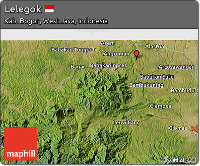 Satellite 3D Map of Lelegok