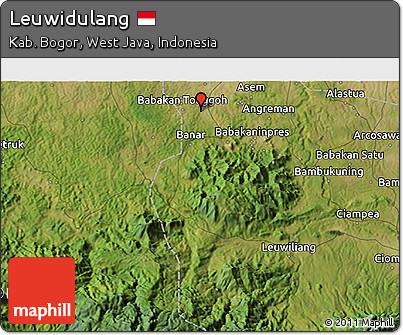 Satellite 3D Map of Leuwidulang