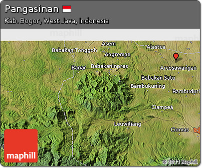 Satellite 3D Map of Pangasinan