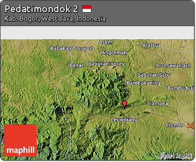 Satellite 3D Map of Pedatimondok 2