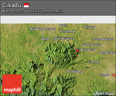 Satellite 3D Map of Cikadu