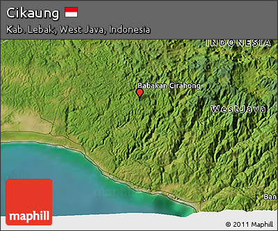 Satellite 3D Map of Cikaung