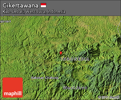 Satellite 3D Map of Cikertawana