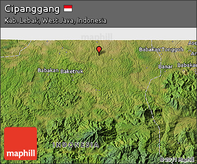 Satellite 3D Map of Cipanggang