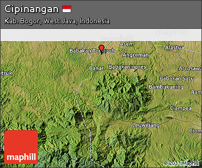 Satellite 3D Map of Cipinangan