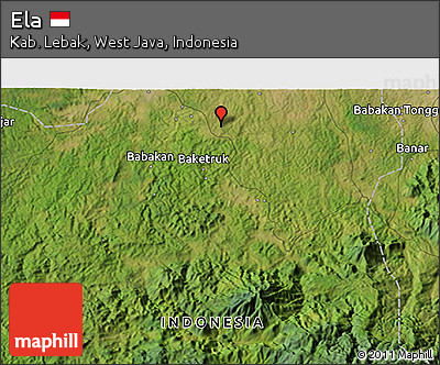 Satellite 3D Map of Ela