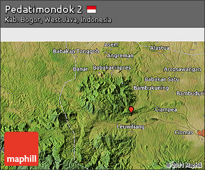 Satellite 3D Map of Pedatimondok 2