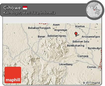 Shaded Relief 3D Map of Cihowe