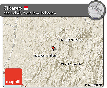Shaded Relief 3D Map of Cikareo