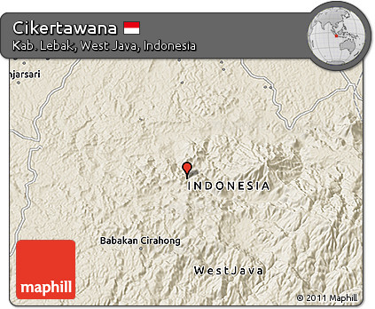 Shaded Relief 3D Map of Cikertawana