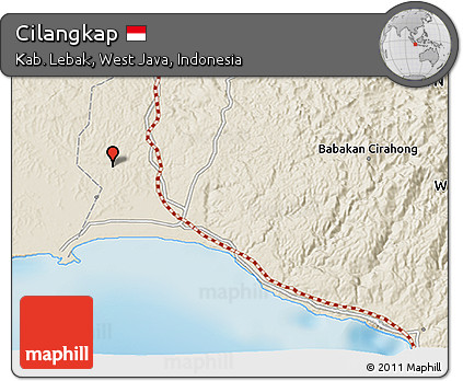 Shaded Relief 3D Map of Cilangkap