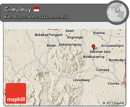 Shaded Relief 3D Map of Cileuleuy