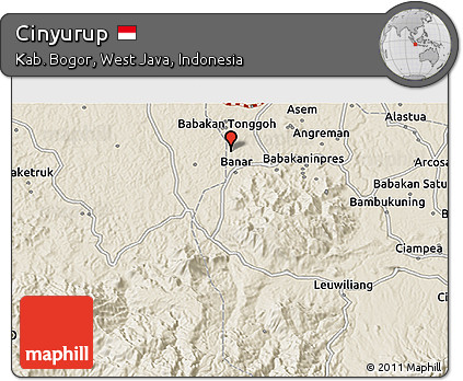 Shaded Relief 3D Map of Cinyurup