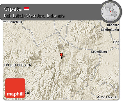 Shaded Relief 3D Map of Cipata