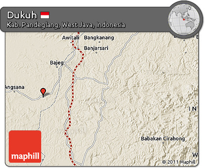 Shaded Relief 3D Map of Dukuh